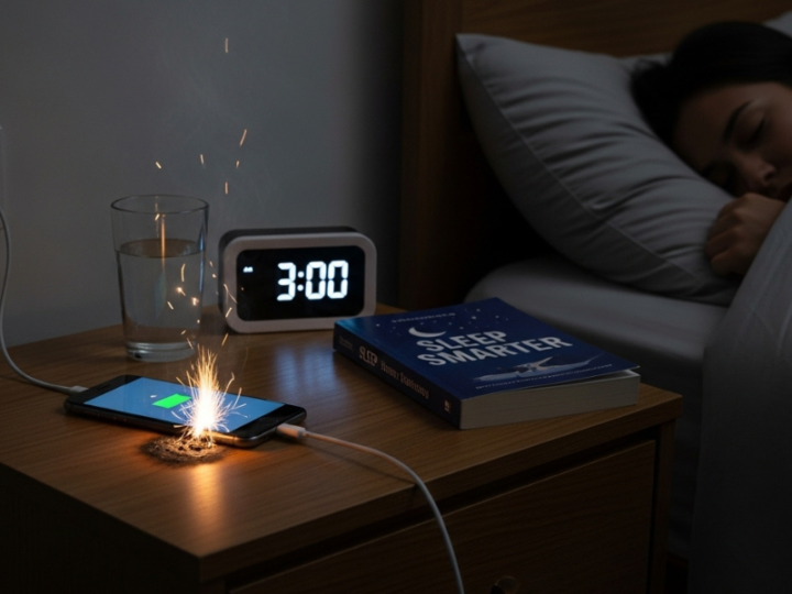 Os perigos de carregar o telemóvel no quarto: proteja o seu sono e segurança